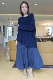 Paloma Pouf Layering Dress Navy